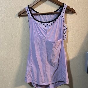 Lululemon Polka Dot Lavender Workout Tank Top